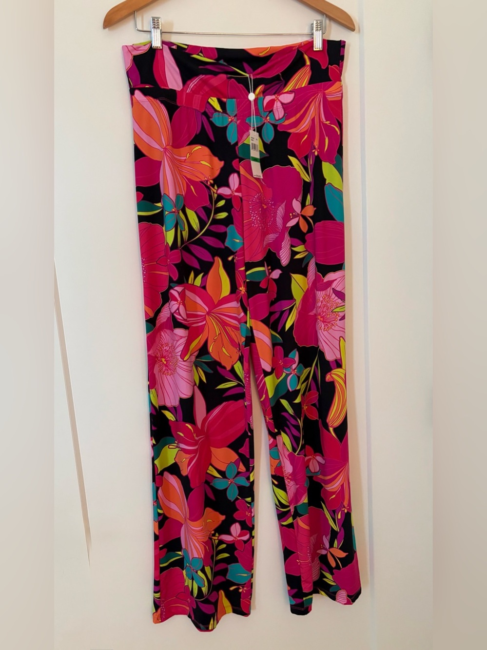 Trina Turk Floral Pants - Bright Pink Multi
